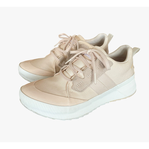 Sorel Shoes - SOREL Out N About III Women Size 9 Peach Low Waterproof Canvas Platform Sneakers